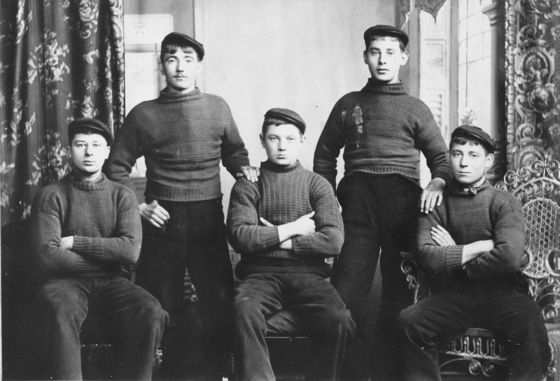 Studio Portrait of Five Men, Cellardyke