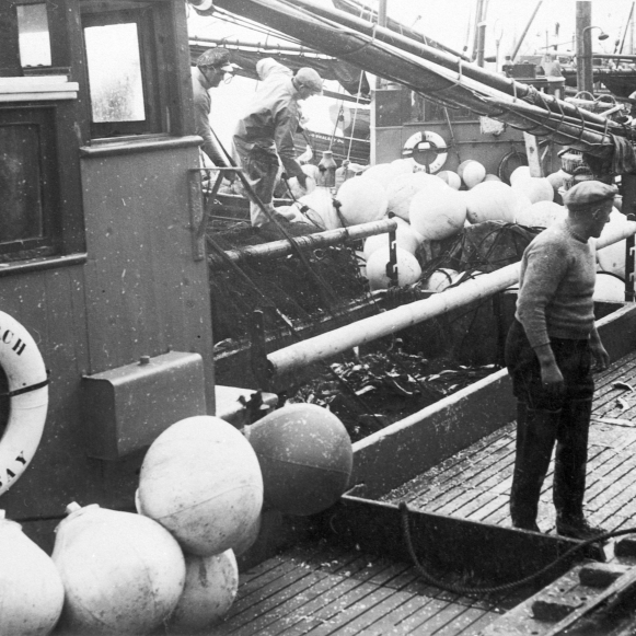 On Board the 'Research' LK62. Zulu boat now housed in the museum.