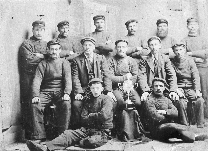 Studio Portrait of Crew of 'Clementina', Campbeltown, 1904