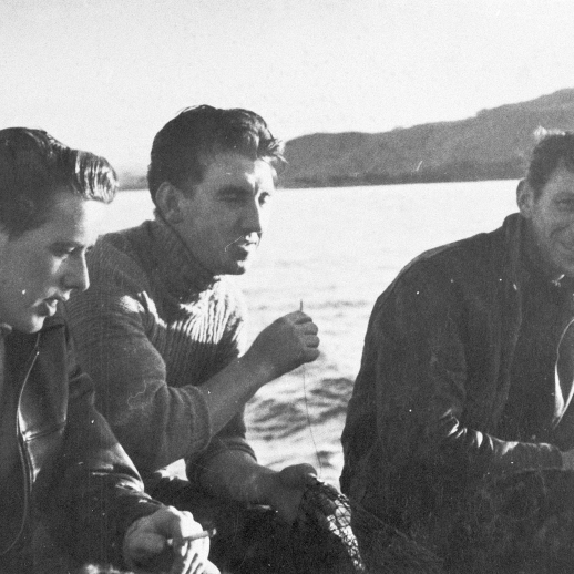 Portrait of Three Men Onboard 'Stella Maris II', c.1955-1956.